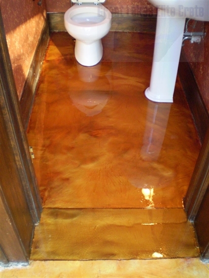 Gross Pointe custom epoxy bathroom flooring